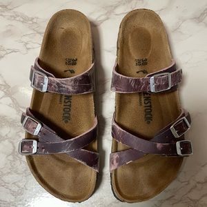 Birkenstock Franca Oiled Leather Lavender Blush Sandals